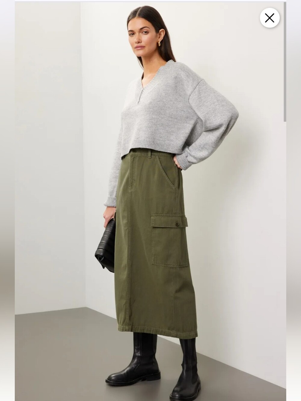 REFORMATION MAGGI CARGO SKIRT 100% regeneratively grown cottoN SIZE 28